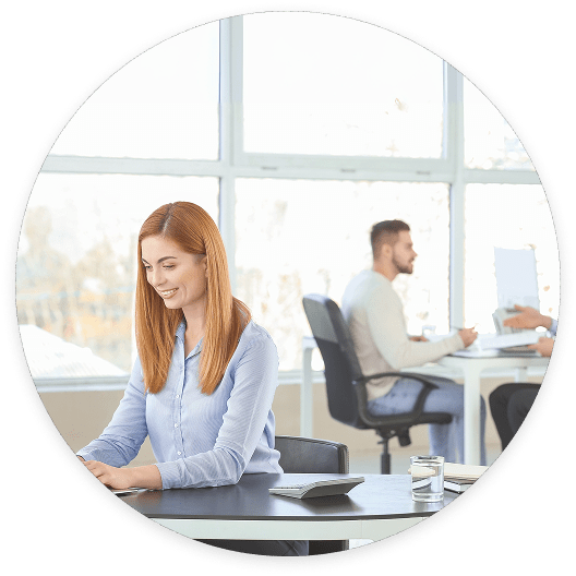 people work in an office