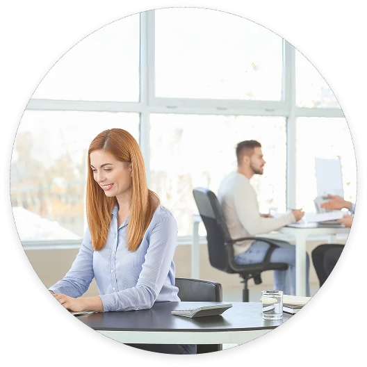people work in an office